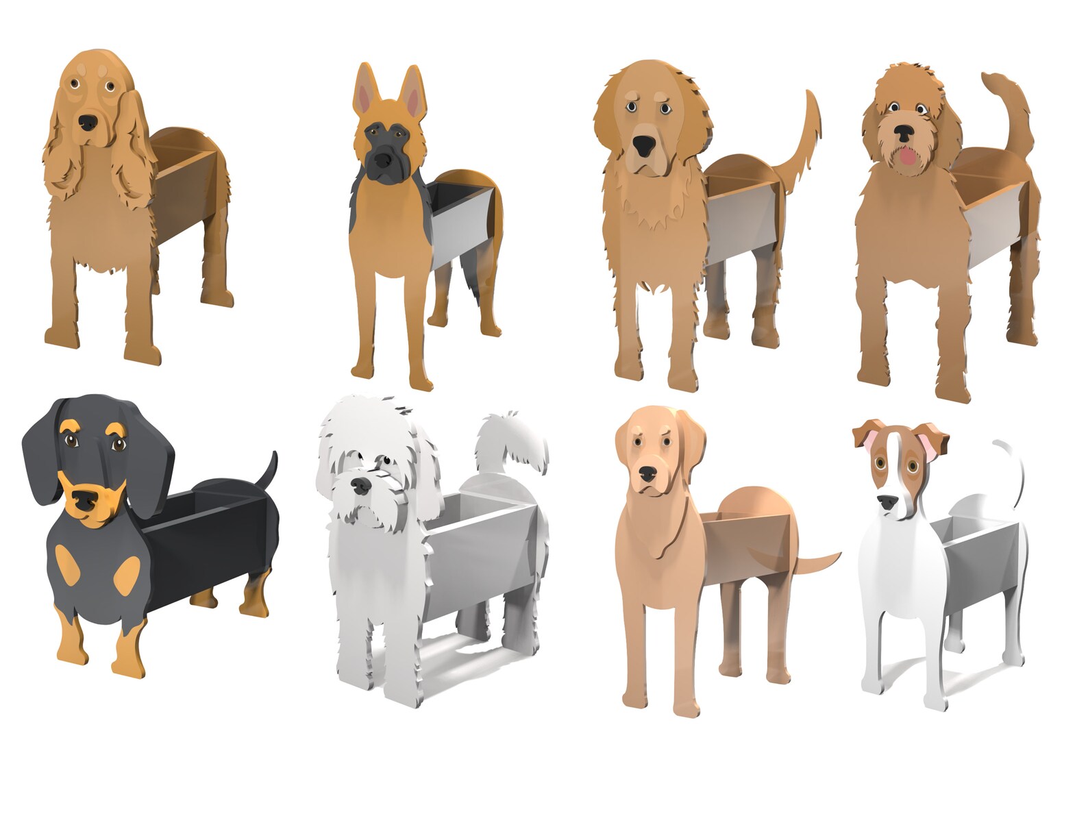 Bundle 40 Dogs Planter Pattern, Pack Wood Planter, Wood Pet, Laser