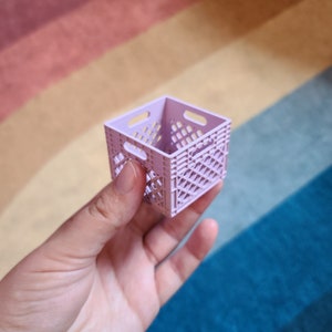 3D Printed Milk Crate Miniature Finished Product