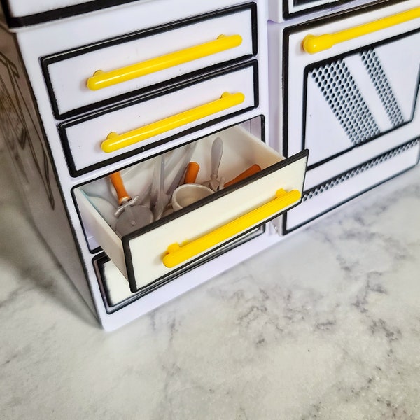 3D Printed Kitchen Drawer Compatible with Miniverse Kitchen