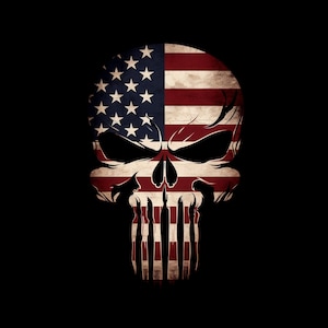 American Patriot Skull Punisher Clip Art transparant