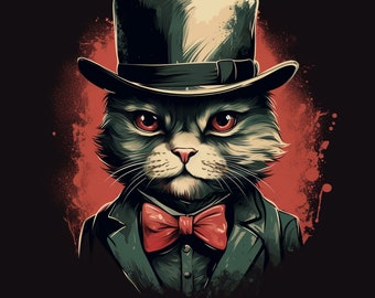 Business Cat Illustration