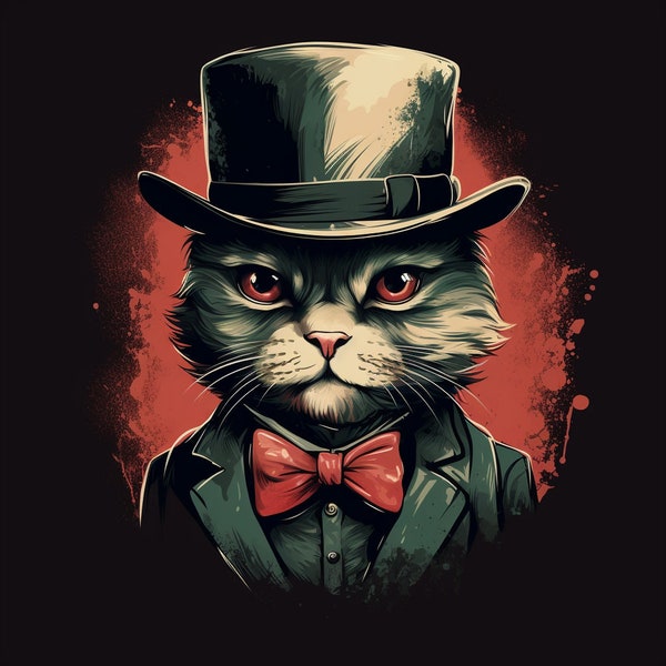 Business Cat Illustration