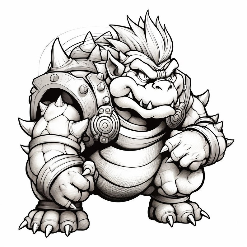 Super Mario Bowser Ausmalbilder: Unleash Your Inner Artist with Bowser!