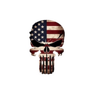 Patriot Punisher schedel vinyl sticker