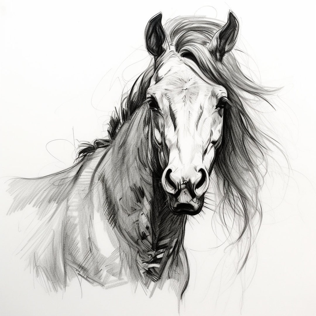 Horse Coloring Page - Etsy