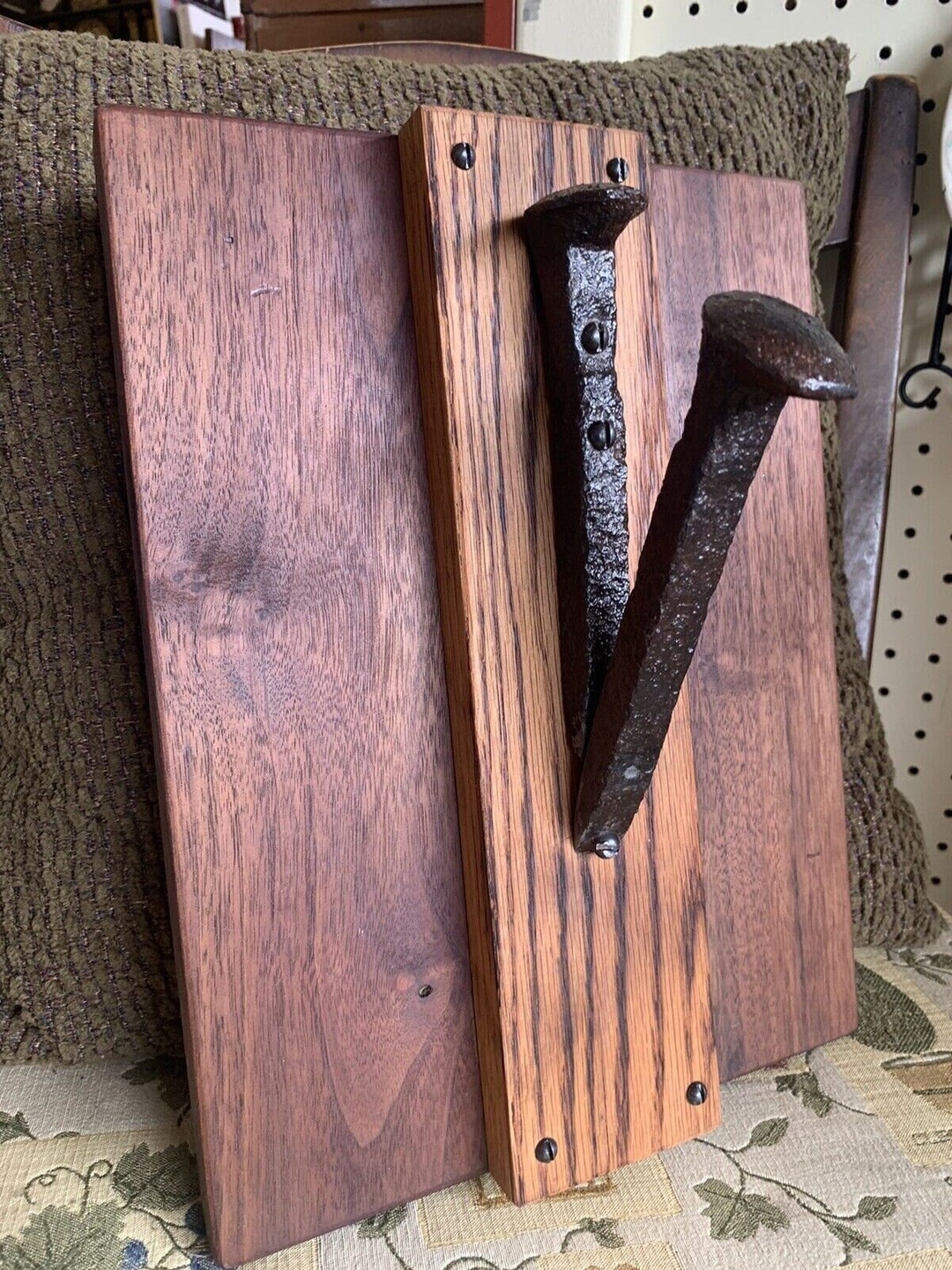 Railroad Spike Coat Rack Etsy