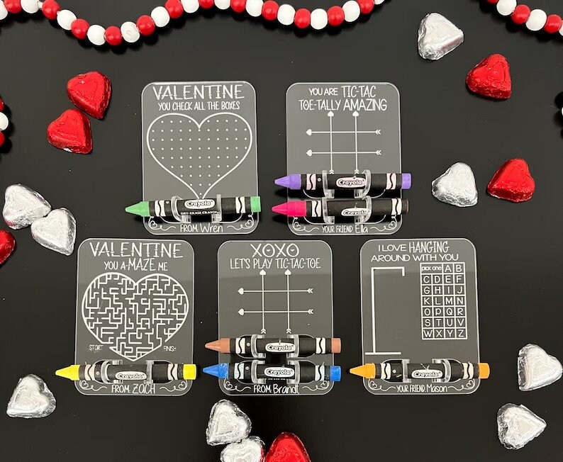 Acrylic Dry Erase Board Game Set, Tic Tac Toe, Hangman, Maze, Dots