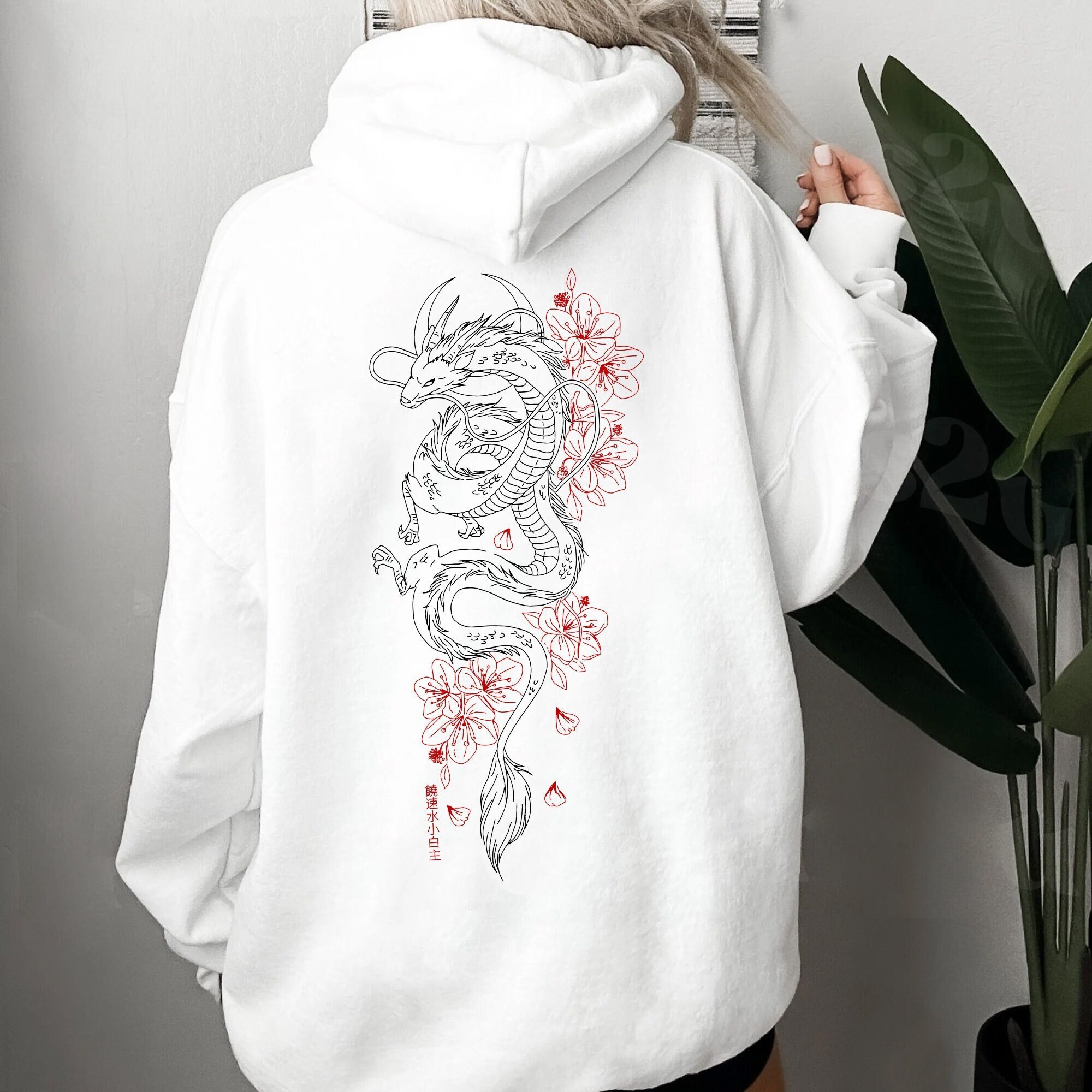 Spirited Away Embroidered Tapestry Crewneck Sweater Shirt ft Chihiro, No Face, Haku Studio Ghibli Merch Decor Christmas Gift