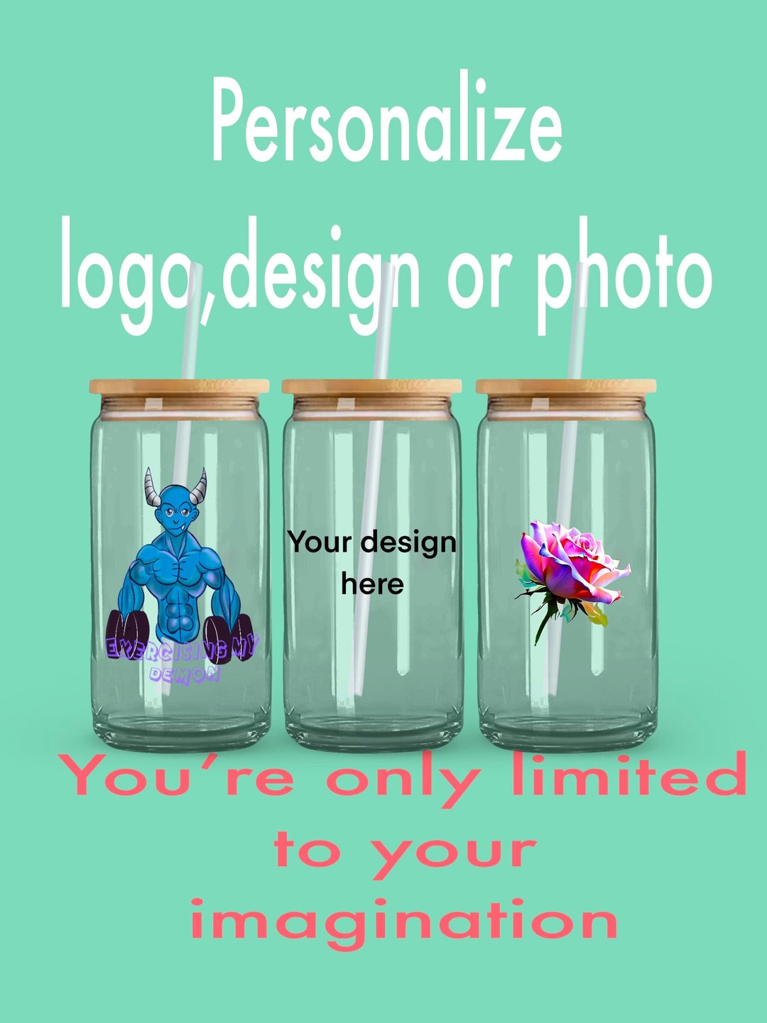 Custom Glass Tumbler Custom Beer Glass Tumbler Design Your Etsy