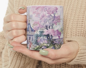 Toile de Jouy French Watercolor Ceramic 11oz. Mug