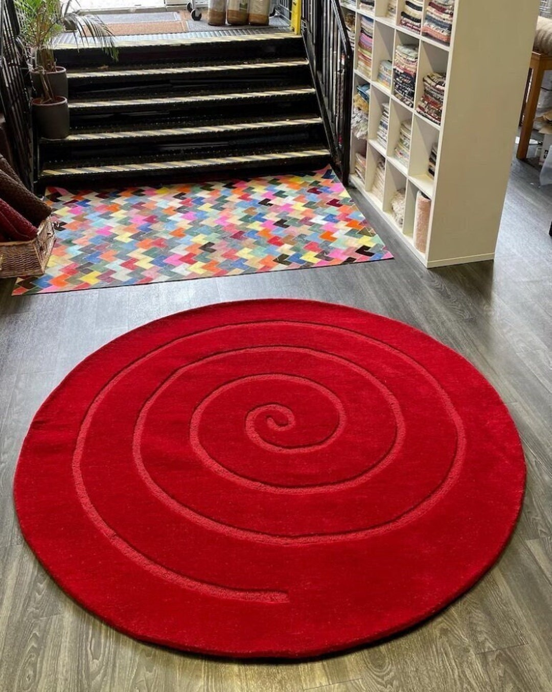 Spiral Round Rug,round Rug,living Room Rug,area Rug,art Rug,custom Rug ...