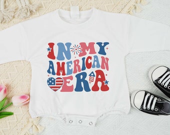 In My American Era Romper,  American Red Blue Shirt In My Era Shirt, Freedom Shirt, 4th of July Romper And Toddler, America Toddler.
