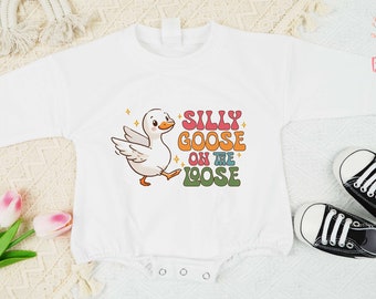 Silly Goose On The Loose Onesie, Silly Goose Shirt, Goose Baby Body Suit, Funny Onesie, Cute Silly Goose Toddler Sweater, Cute Kid's Shirt.
