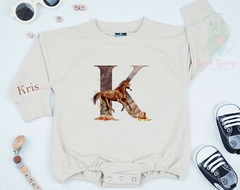 Monogram Cowboy Toddler Shirt - Custom Name Cowboy Toddler - Personalized Youth, Toddler, Baby Bodysuit - Custom Western Natural Kids Shirt.