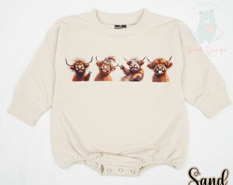 Barboteuse et sweat-shirt drôles de vache, chemise de ferme de vache, barboteuse de vache, famille assortie pour maman et bébé, chemise nom de famille personnalisée, chemise cowboy personnalisée.