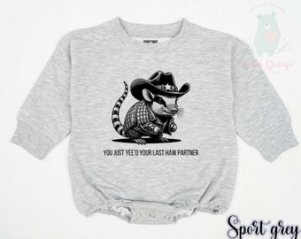 You Just Yee'd Your Last Haw Romper And Toddler. Cowboy Possum Meme Shirt. Wild West shirt Present. Trendy Giddy Up Country Western Lover.