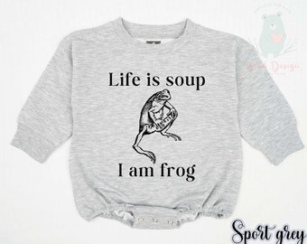 Life Is Soup I Am Fork Frog Shirt, Unisex Funny Retro Shirt, Funny Frog Meme Tee, Vintage Style Relaxed Cotton Shirt, Frog Lovers