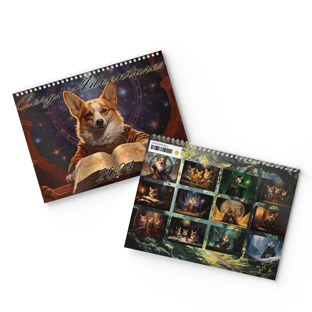 Corgi Adventures Standard Wall Calendar 2024 - Etsy