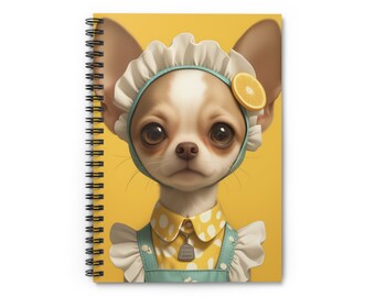 Chihuahua Vintage Housewife #4 Spiral Notebook - Ruled Line