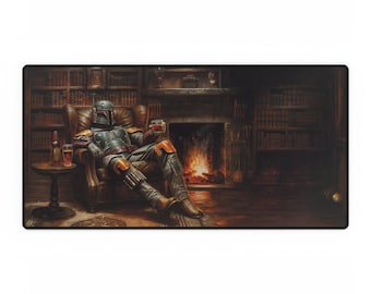 Boba Fett Lounging Desk Mat Playmat 3 Sizes