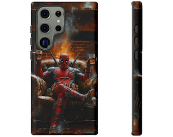 Deadpool Lounging Tough Cases