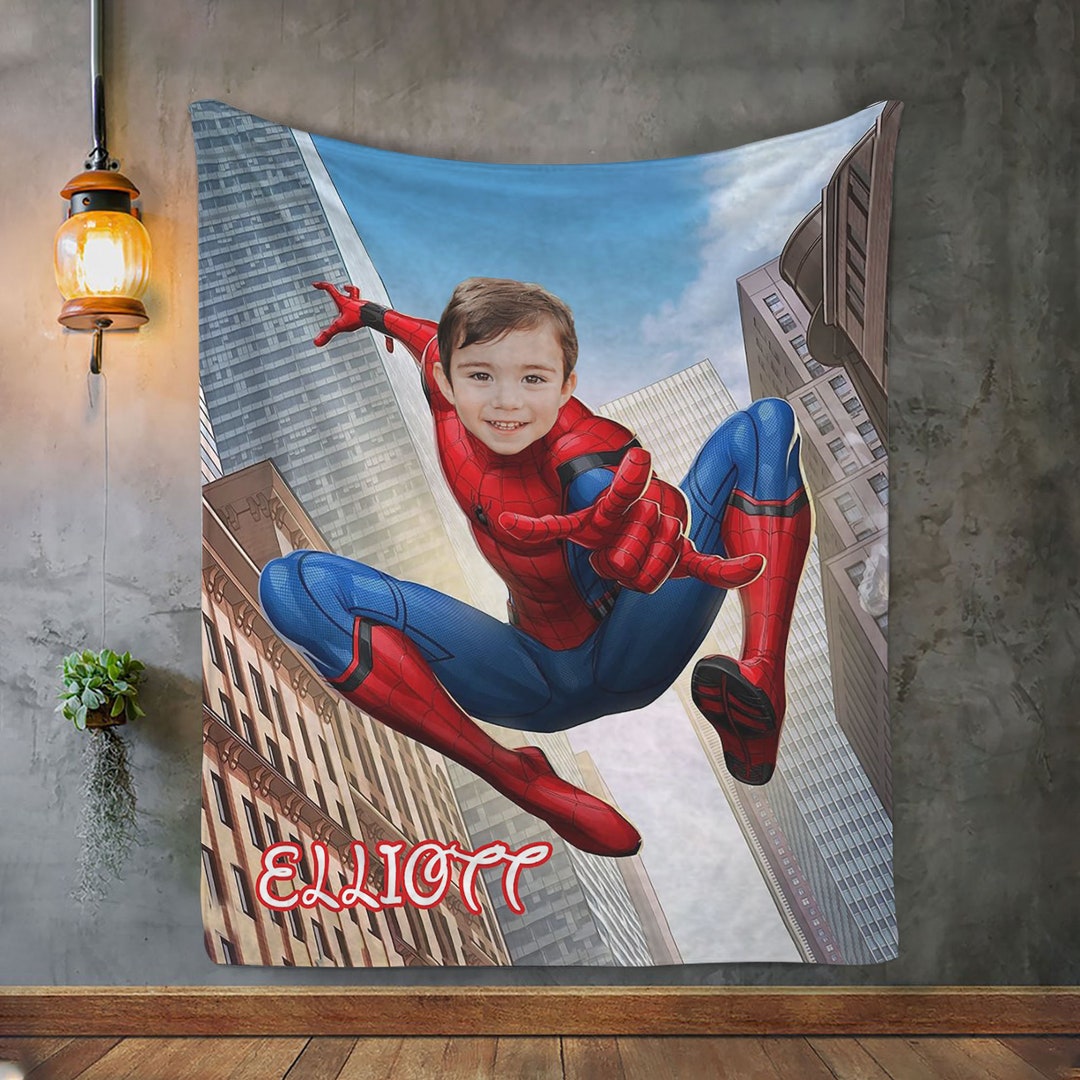 Custom Spiderman Blanket for Kids Custom Blankets Etsy