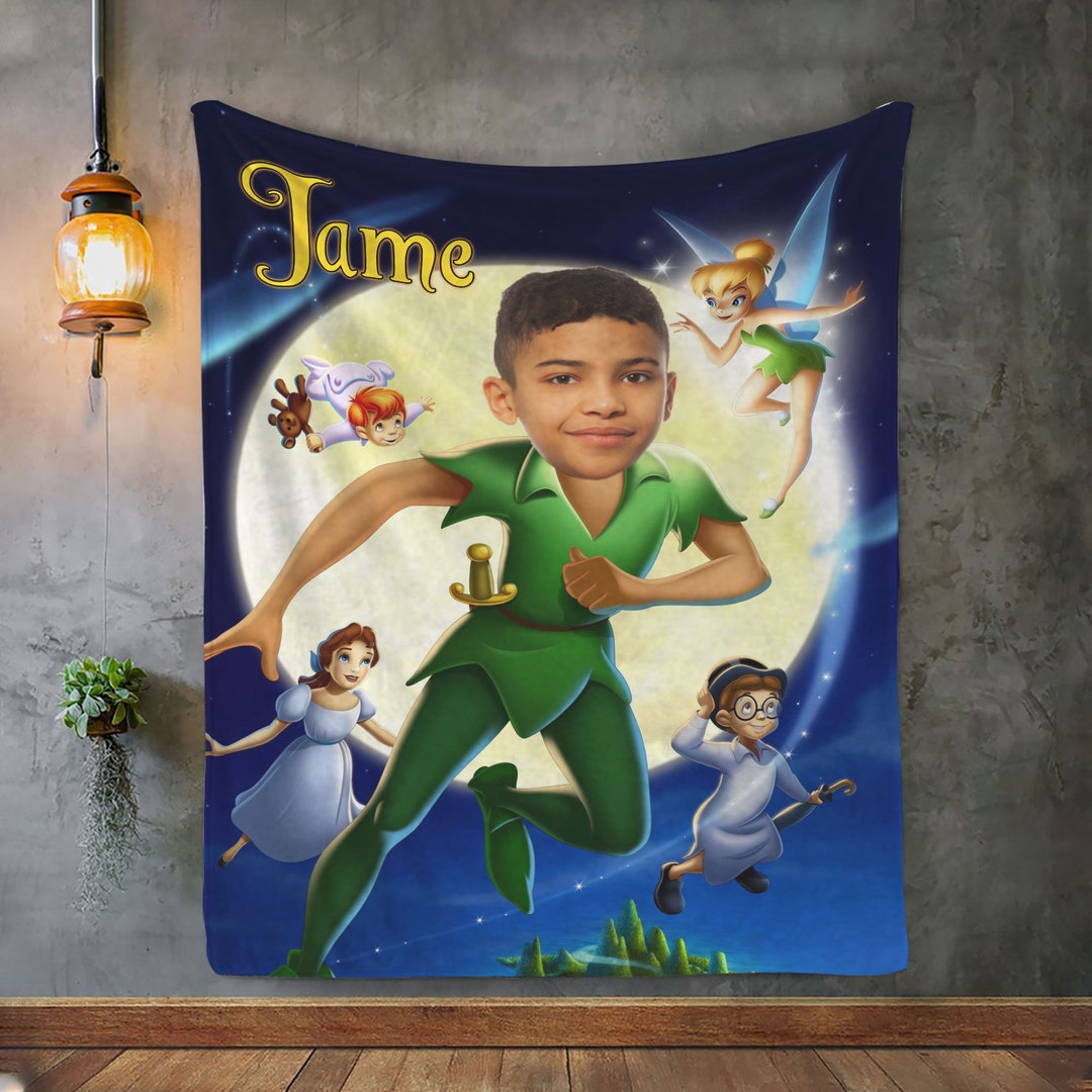 Custom Disney Peter Pan Blanket Custom Name Blanket Disney Etsy