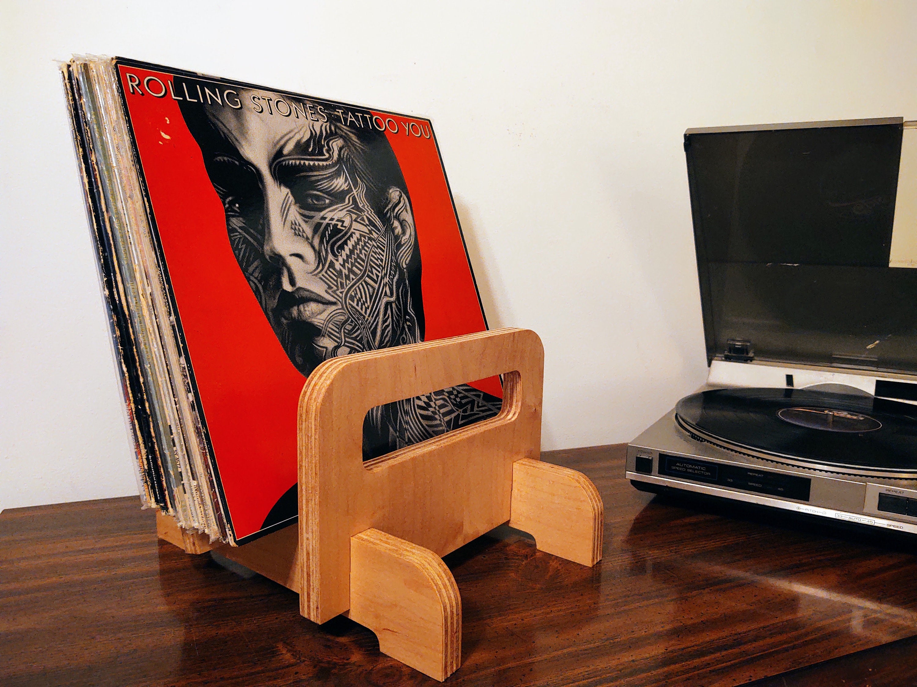 Vinyl Record LP, Book, Picture, Easel Stand now Playing Industrial Black  Iron 