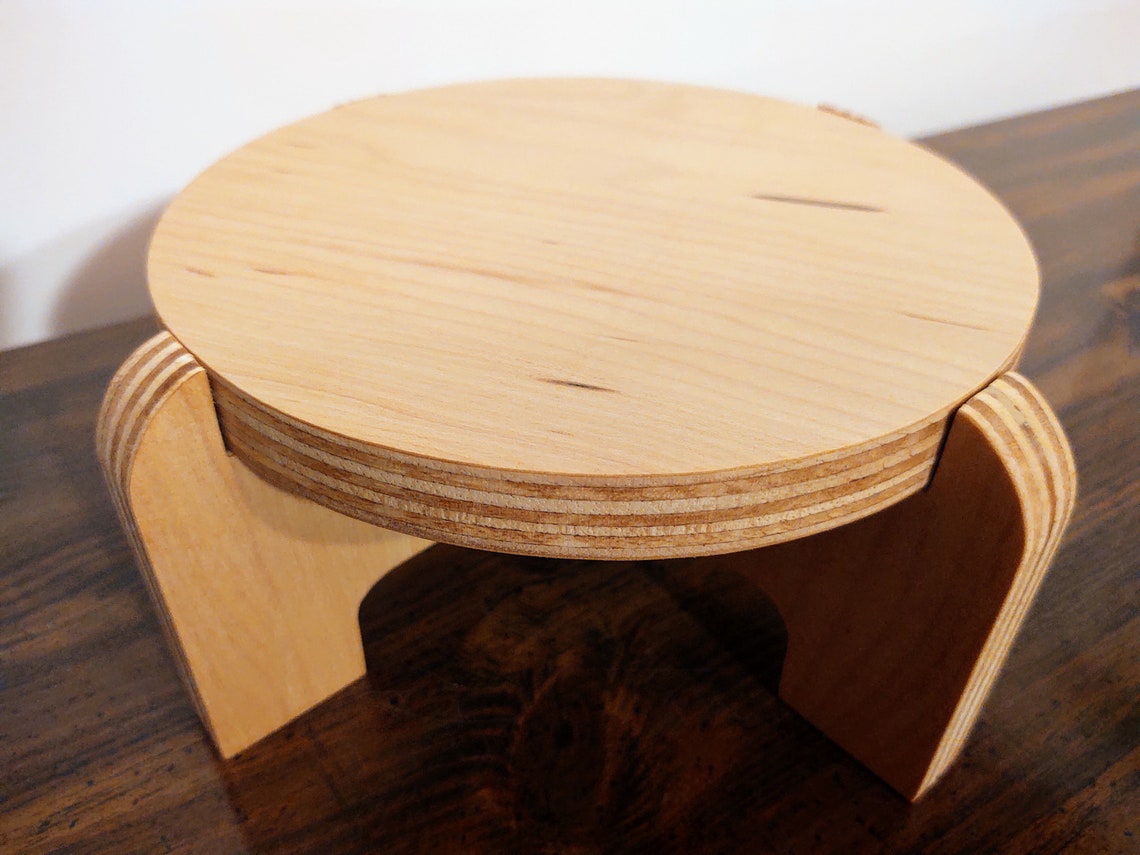 4 Inch Tall Wooden Indoor Plant Stand Riser Etsy