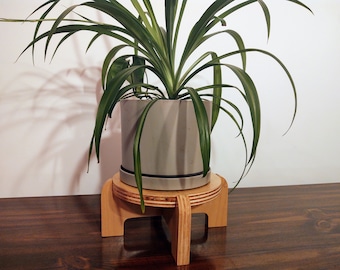 4 Inch Tall Wooden Indoor Plant Stand - Riser