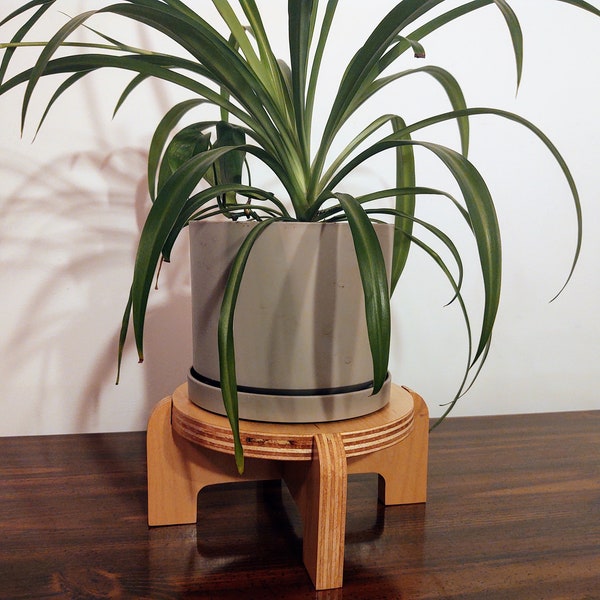 4 Inch Tall Wooden Indoor Plant Stand - Riser