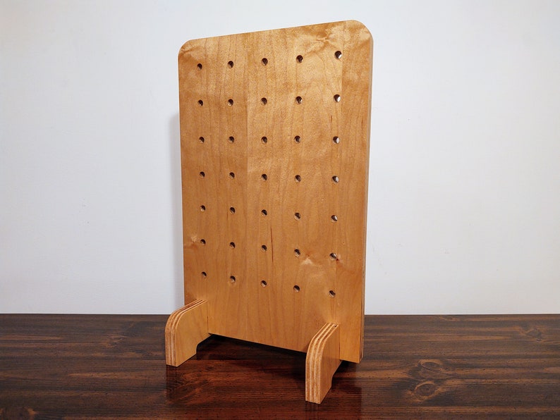 Tabletop Wooden Pegboard Organizer Display Etsy