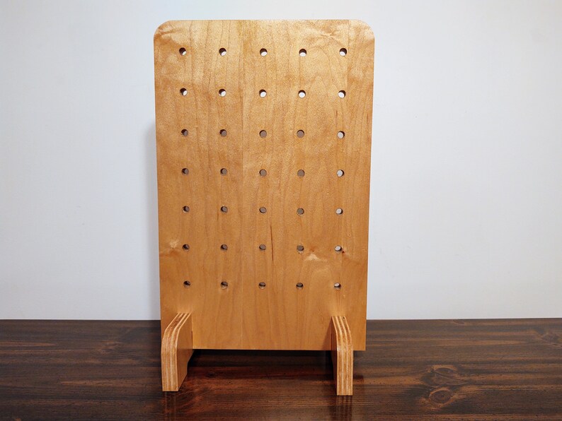Tabletop Wooden Pegboard Organizer Display Etsy
