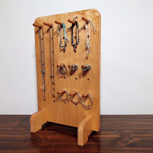 Wooden Pegboard Tabletop Display Etsy