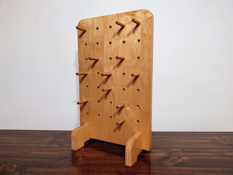 Tabletop Wooden Pegboard Organizer Display Etsy