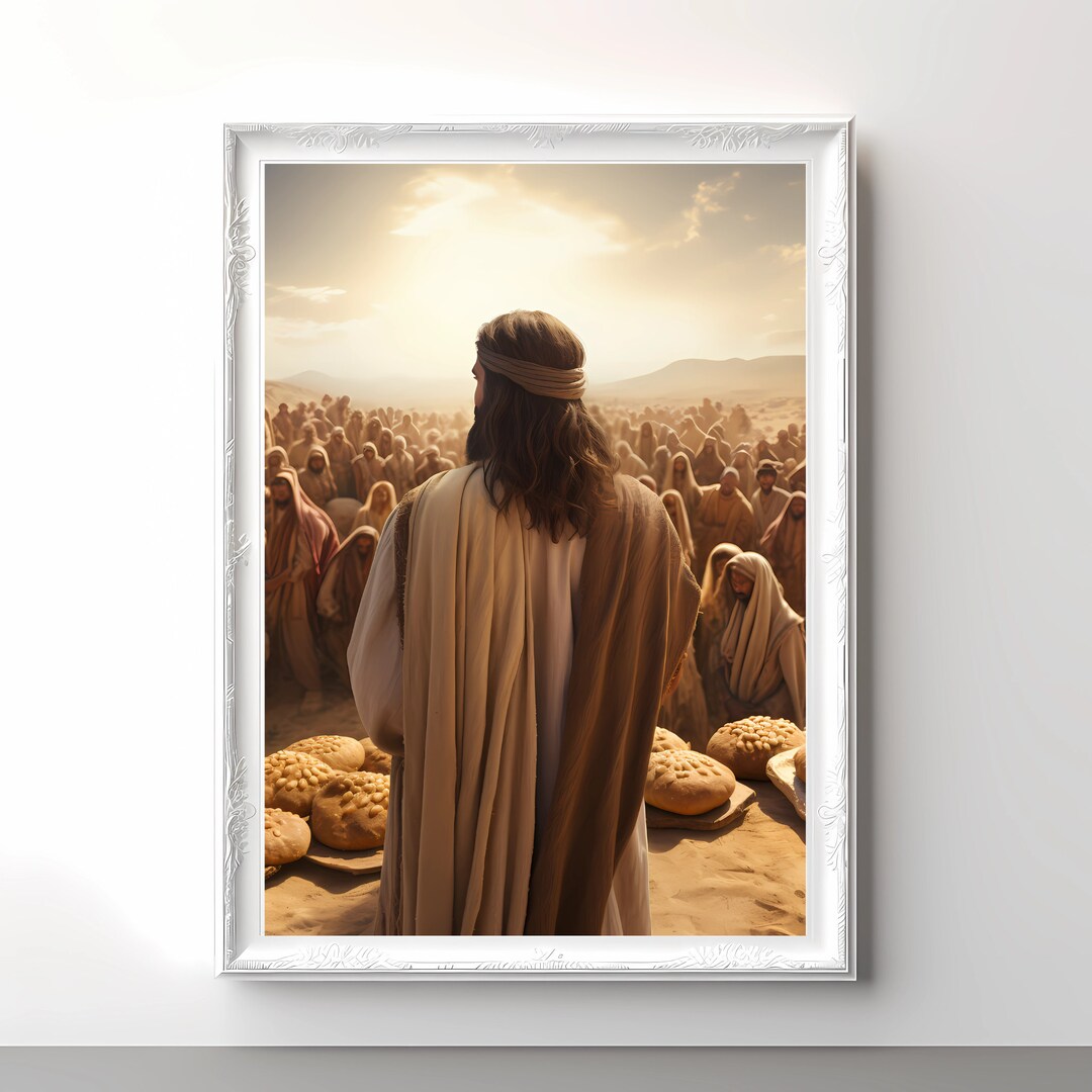 Jesus Feeds the 5000, Bible Art, Jesus Art, Embrace Jesus, Christian ...