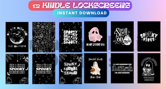 12 Kindle Lockscreens, Halloween Kindle Wallpaper, Paperwhite LockScreen, Kindle Screen Saver, Spooky Kindle Lock Screen, Kindle Lock Screen