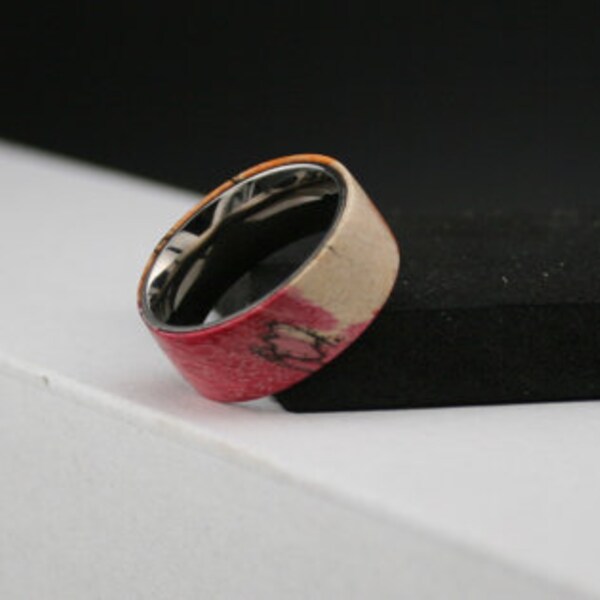 Exotic tamarind wood ring size 8  - 8mm wide # P99