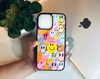 Happy Smiley Face Phone Case for iPhone 17 16 15 14 13 12 11 11