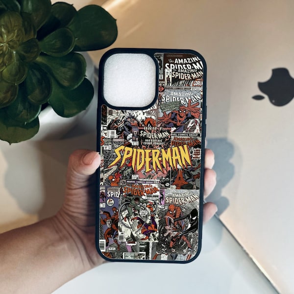 Spiderman Phone Case Comics iPhone 15/ iPhone 15pro/ iPhone 15ProMax/ Comic Book/ iPhone 14/ iPhone 13/ PRO/MAX