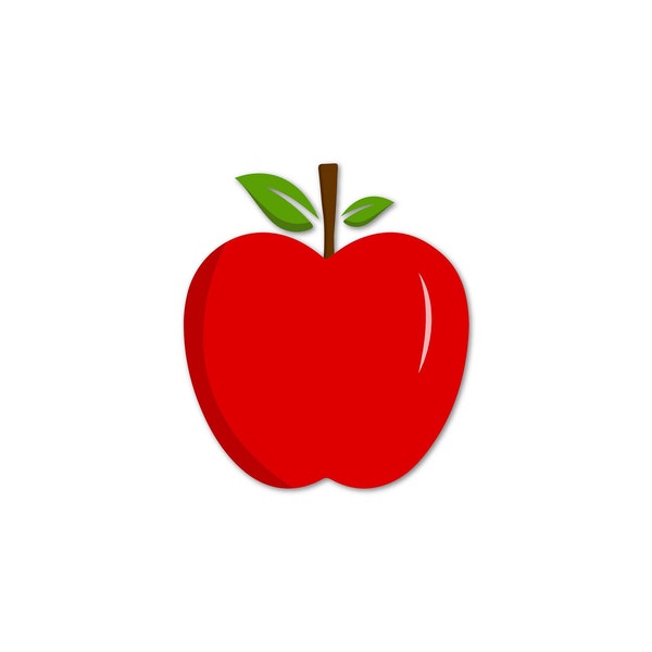 Apple Svg, Apple Clipart, Teacher Svg, Back to School Svg, Red Apple monogram svg, Png, Dxf, Silhouette Cut files (Vector)