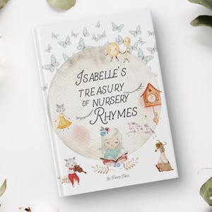 Trésor de comptines, personnalisées et entièrement personnalisées avec le nom et le personnage. Cadeau de baptême, idée cadeau d'anniversaire pour bébé, enfants.