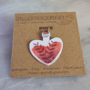 Pin&#39;s Magic Bottle Heart
