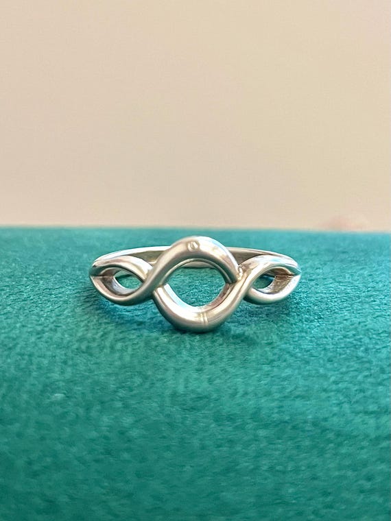Sterling Silver Infinity ring 925 - image 2