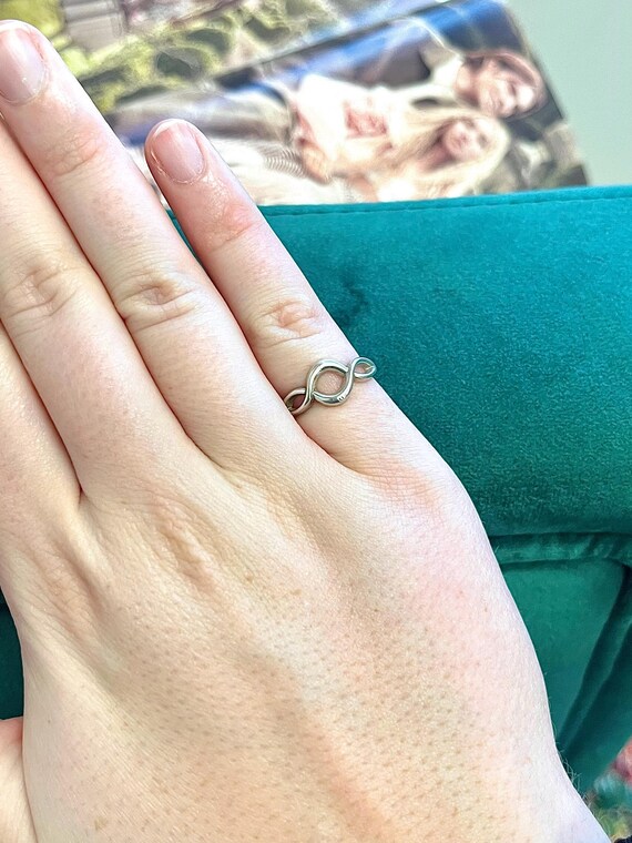 Sterling Silver Infinity ring 925 - image 6