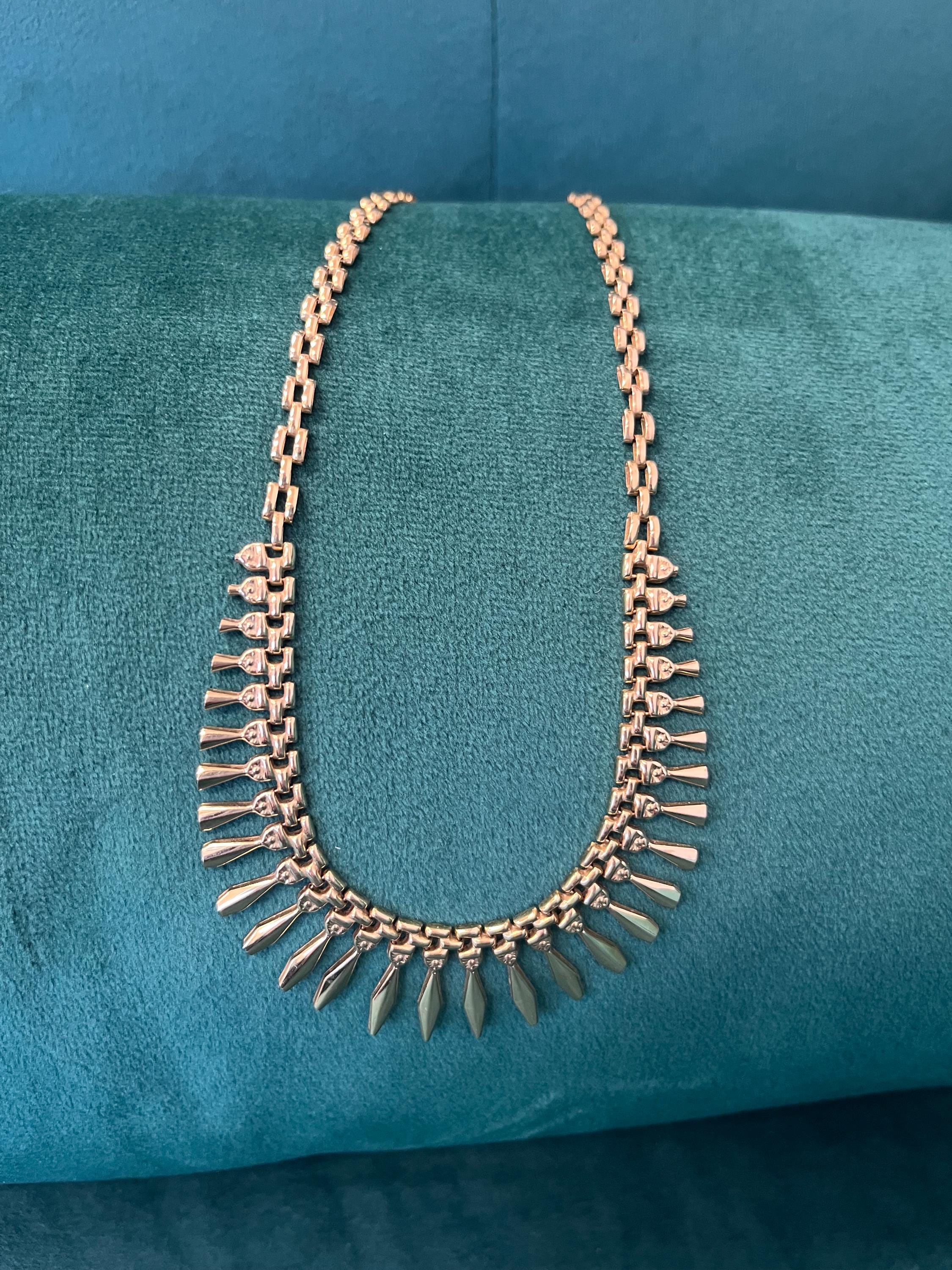 14k Cleopatra Fringe Necklace