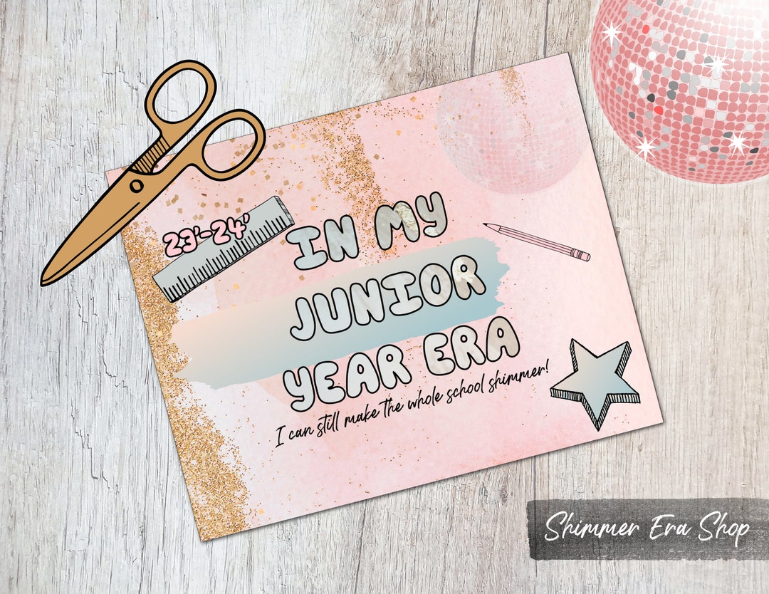 Taylor Swift Era's Tour First Day of School Print Junior Year Era Sign ...