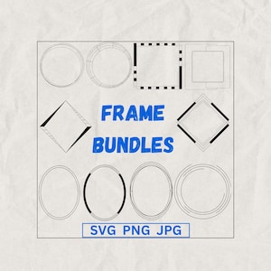10 Geometric Frame Clipart,Mordern simplistic Frames,Black and white Photo Frames,Svg Png Jpg Border Frame Bundles,Digital Download Frame