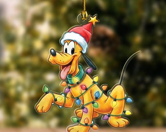 Personalized Characters Mickey and Friends Disney Christmas Ornaments, Disney Santa Claus Ornament UNE-37