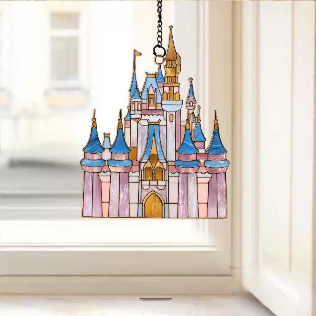 Magic Castle Suncatcher Window Decal, Fantasy Kingdom Rainbow Maker ...